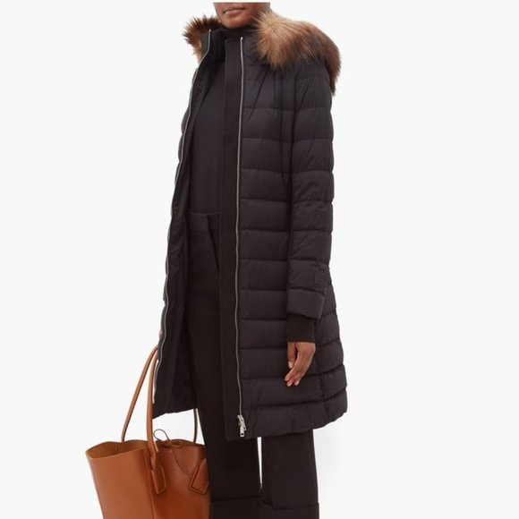 NWT BURBERRY Newbridge Fur-trimmed Quilted Coat - Picture 6 of 13